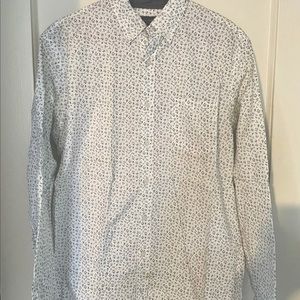 Men’s J.Crew Blue Floral Print Button Down (M)